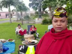 Enda Matthie Speaking At ‘Love Circle’ Protest At Cabinet, January 31 2022