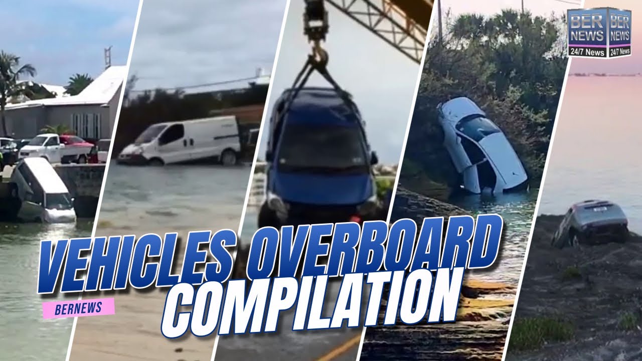 Vehicles Crashed Overboard Compilation, Jan 2024 Bernews.TV