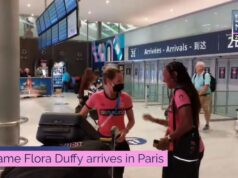 Dame Flora Duffy Arrives In Paris, July 2024