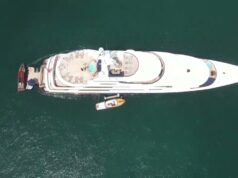 Aerial View | Freedom Superyacht In Hamilton Harbour, July 2024