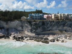 Aerial | Shoreline At Bermudiana Beach Resort, August 2024