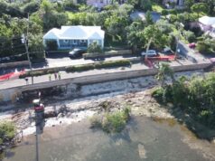 Aerial | Road Works At Scaur Hill In Sandys, October 2024