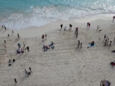 Aerial | Christmas Day At Elbow Beach Bermuda, Dec 25 2024