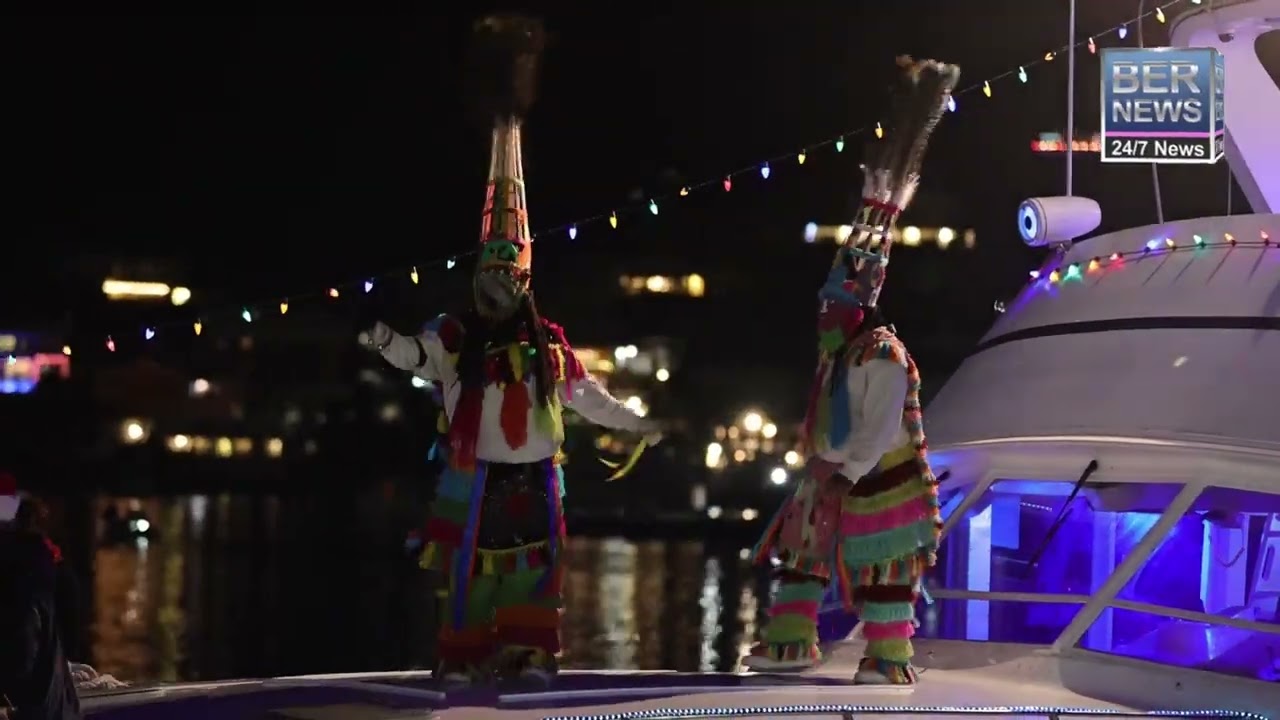 Gombeys In The Bermuda Christmas Boat Parade, Dec 11 2022 Bernews.TV