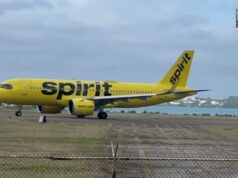 Spirit Airlines Leaving Bermuda After Diversion, April 2025