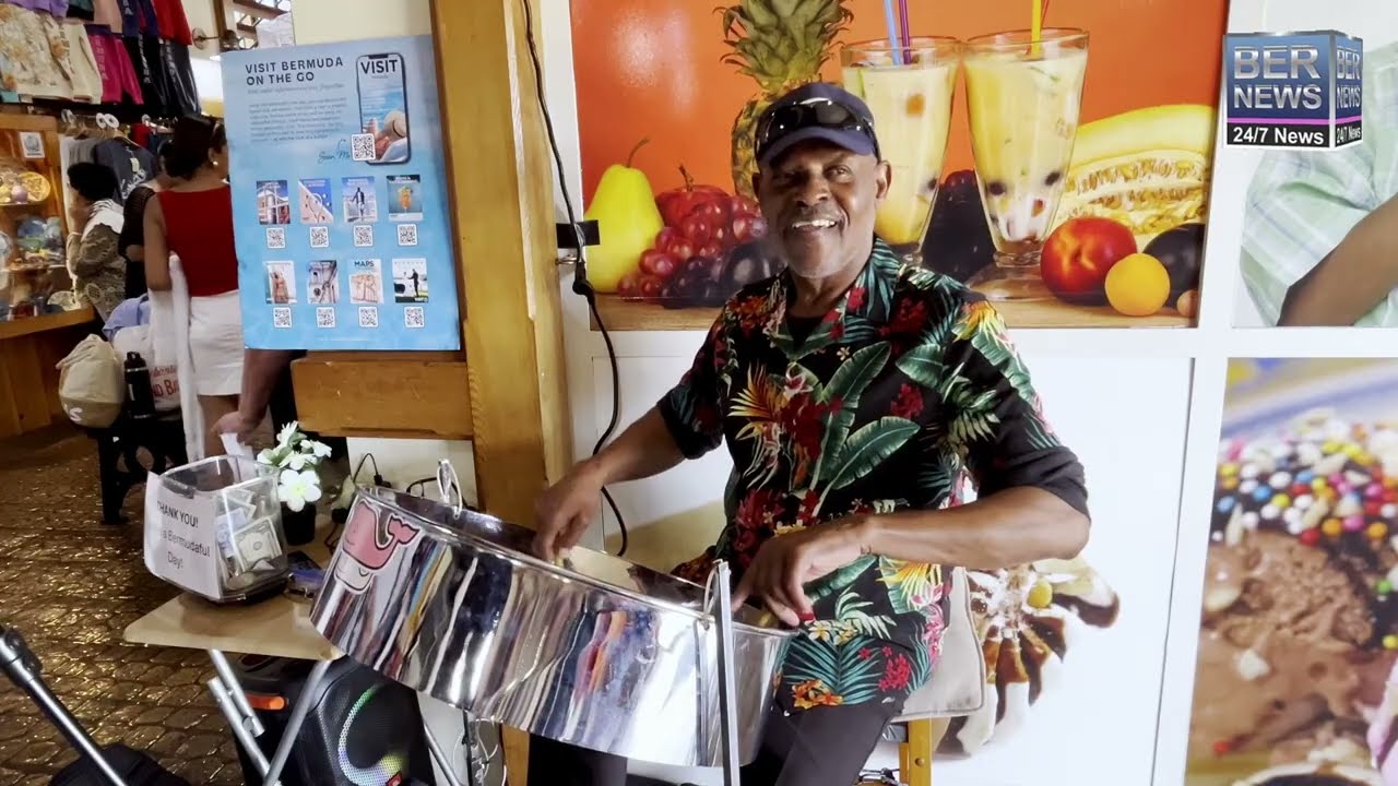 Robert Symons Steel Pan In Dockyard, May 18 2025 - Bernews.TV