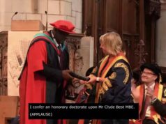 Clyde Best Receives Honorary Degree, June 4 2025