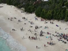 Aerial | Christmas Day At Elbow Beach, December 25 2025