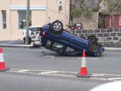 Overturned Car On East Broadway, Feb 2026