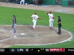 Adam Hall In Action For Winnipeg Goldeyes, June 20, 2026